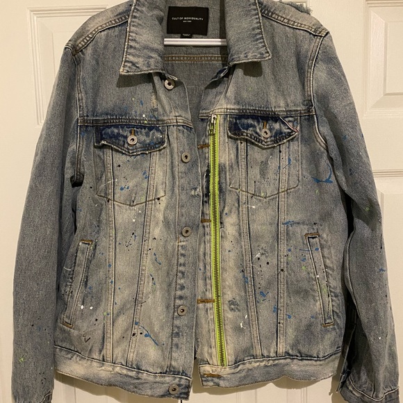 Cult of Individuality TYPE II DENIM JACKET IN NEON - Picture 2 of 4